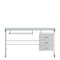 Flash Furniture Computer Desk Computer Desk w/3 Drawer Pedestal, Wht, 25-1/2" to 33" D X 29-3/4" H, 55" W X NAN-WK-017-GG - alternate 5